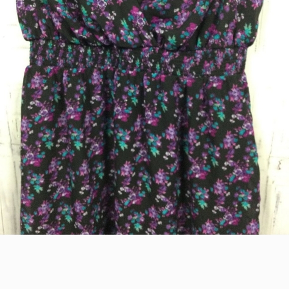 Torrid black purple and blue open back dress. Sz 3 - Picture 2 of 8